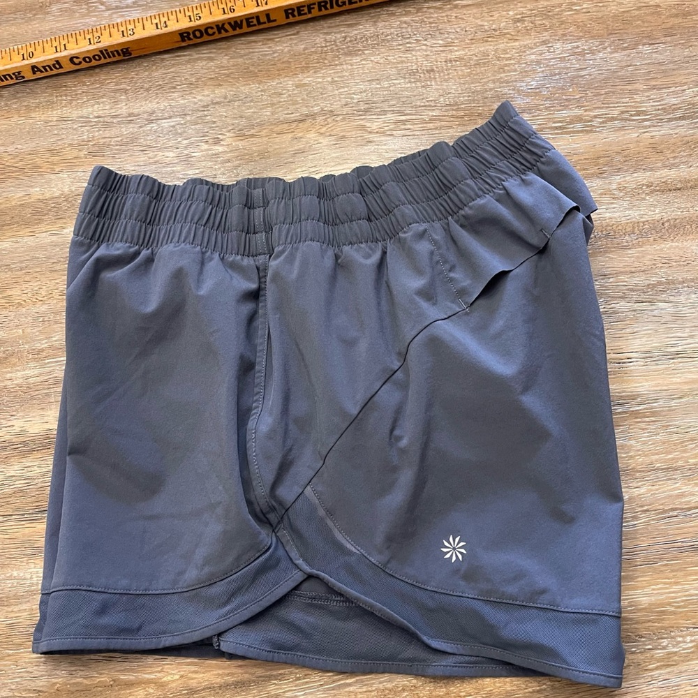 Athleta Charcoal Gray Overlap Active Skort Sz S Active